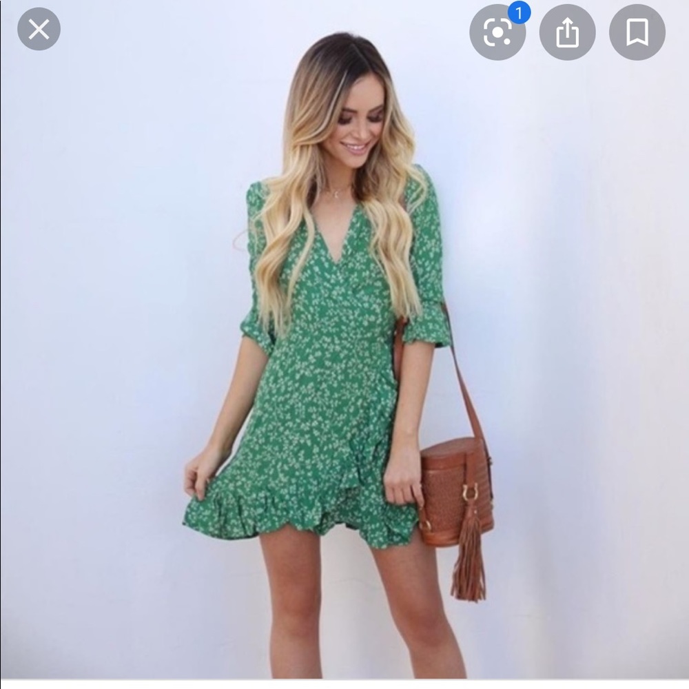 Faithfull The Brand Carmel wrap floral mini dress